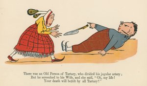 Es war eine alte Person aus Tartary, die ihre Halsarterie teilte, aus 