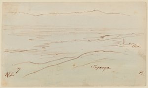 Ansicht von Turin - Ortsansicht mit Superga von Edward Lear