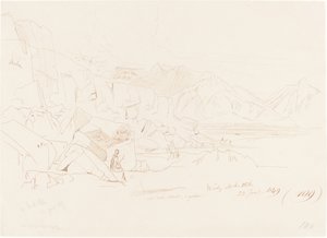 Wady Mokatteb, 1849 von Edward Lear