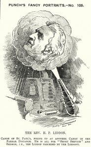 Punch-Karikatur: Henry Liddon, englischer Theologe (Stich) von Edward Linley (after) Sambourne