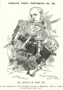 Karikatur: Sir Michael Arthur Bass von Edward Linley (after) Sambourne