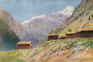 Blick ins Gurais-Tal, vom Dorf Dudhgai von Edward Mary Joseph Molyneux