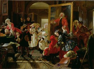 Hogarths Studio im Jahr 1739