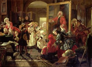 Hogarths Studio im Jahr 1739