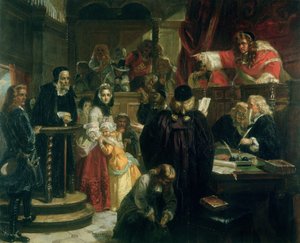 Richter Jeffries beschimpft Richard Baxter bei seinem Prozess