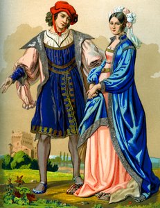 Ein edles französisches Paar am Ende des 15. Jahrhunderts, 1849 von Edward May
