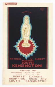 Plakat, Victoria and Albert Museum, für London Underground, 1921 von Edward McKnight Kauffer
