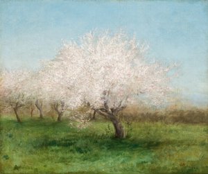 Apfelbäume auf einer Wiese 1890 von Edward Mitchell Bannister