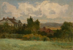 Ohne Titel Häuser und Bäume