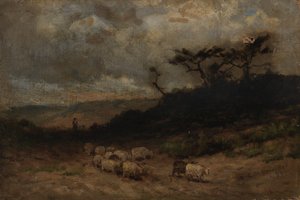 Unbetitelt: Schäfer mit Schafen