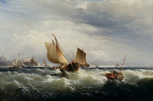 Fischerboote gegen den Wind, ca. 1858