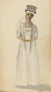 Porträt einer westindischen Dame, frühes 19. Jahrhundert (Aquarell) von Edward Pelham Brenton