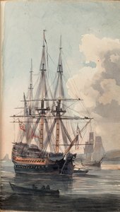 Ansicht von Seiner Majestät Schiff Inflexible, frühes 19. Jahrhundert von Edward Pelham Brenton