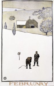 Golf im Schnee - in „Golf Calendar“ von Edward Penfield