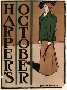 Frau im grünen und braunen Anzug, Oktober Harper