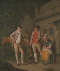 Die Kuh und Güter der Witwe Costard, die wegen Steuern gepfändet wurden, werden durch die Großzügigkeit von Johnny Pearmain eingelöst von Edward Penny