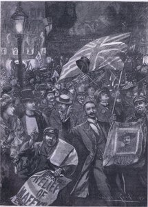 Mafeking-Nacht in London, Illustration aus Cassells Geschichte Englands, 1900er Jahre von Edward Read