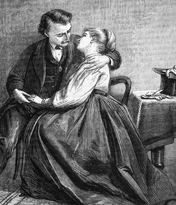 Die Annahme eines Heiratsantrags von Edward Robert Hughes