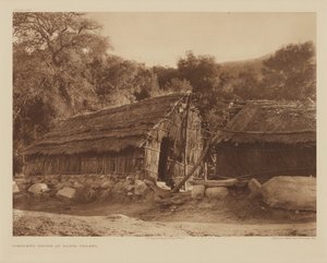 Diegueño-Haus in Santa Ysabel von Edward S. Curtis