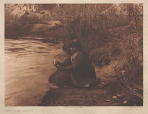 Portfolio II, Platte 75: Wasser holen - Havasupai von Edward S. Curtis