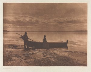 Portfolio IX, Platte 312: Abend am Puget Sound von Edward S. Curtis