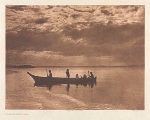 Portfolio IX, Platte 316: Sonnenuntergang am Puget Sound von Edward S. Curtis