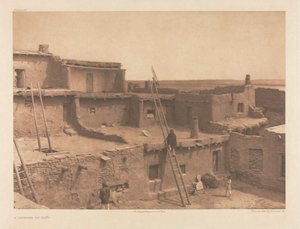 Portfolio XVII, Platte 615: Eine Ecke von Zuñi von Edward S. Curtis