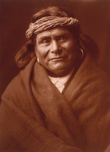 Acoma-Mann, ca. 1904 (getönter Silberdruck) von Edward Sheriff Curtis