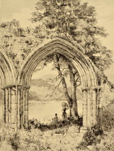 Der Forth: See von Menteith von Inchmahome Priory, ca. 1880 von Edward Slocombe