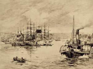 Der Tyne: Bei Shields, um 1880 von Edward Slocombe