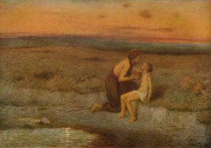 Hagar und Ismael von William Edward Stott