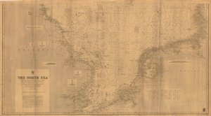 Die Nordsee [Südliches Blatt] aus den neuesten britischen und ausländischen Vermessungen von Edward Weller