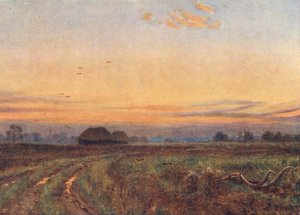 Die Sonne geht unter... Die Erde wie ein müdes Kind wendet ihr Gesicht an die Brust der Nacht