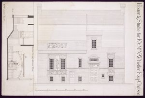 Entwurf für Haus und Studio für J.A.M. Whistler Esq, Chelsea, ca. 1877-78