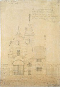 Vorderansicht von Castle Ashby, Lodge Nr. 2 von Edward William Godwin
