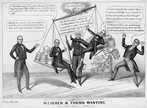 Gewogen und für zu leicht befunden, veröffentlicht von H R Robinson, New York, 1844 von Edward Williams Clay