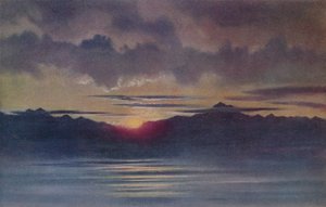 Ein April-Sonnenuntergang von Hut Point, Blick nach Westen, 1911, 1913