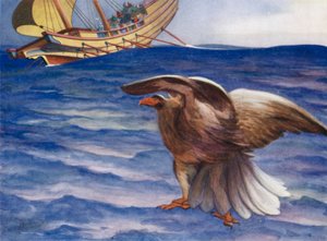 Er rief Adler! und wurde ein Adler und flog ins Schiff