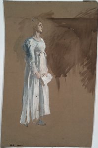 Eine Figur in klassischer Kleidung von Edwin Austin Abbey