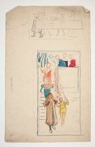 Eine Prozession - nicht identifizierte Illustration für ein Stück(?) von Edwin Austin Abbey