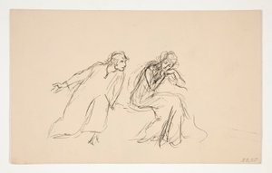 Angelo und Isabella (Studie für .1104) - Akt II, Szene IV, Maß für Maß von Edwin Austin Abbey