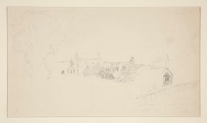 Architekturstudie (recto); Ornamentale Skizzen (verso) von Edwin Austin Abbey