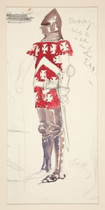Berkeley, Kostümentwurf für Henry Irving von Edwin Austin Abbey