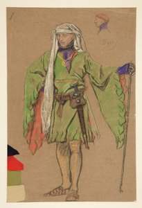 Bushy, Kostümentwurf für König Richard II von Edwin Austin Abbey