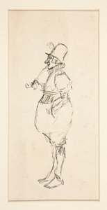 Karikatur eines Mannes in Pantalons