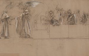Kompositionsstudie von Edwin Austin Abbey