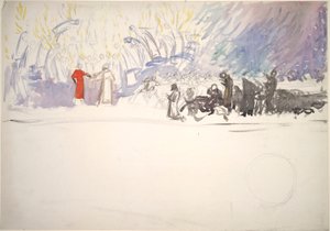 Kompositionsstudie für  von Edwin Austin Abbey