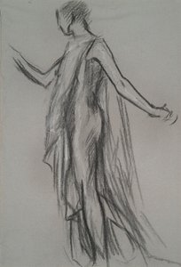 Frühe Figurenstudie von Edwin Austin Abbey