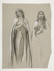 Figurenstudien für Der goldene Baum(?), aus Die Suche nach dem Heiligen Gral (eine Serie von fünfzehn Gemälden für die Boston Public Library, abgeschlossen 1901)