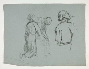 Figurenstudien für die Ritterschlagung von Sir Galahad, aus Die Suche nach dem Heiligen Gral (eine Serie von fünfzehn Gemälden für die Boston Public Library, abgeschlossen 1901) von Edwin Austin Abbey